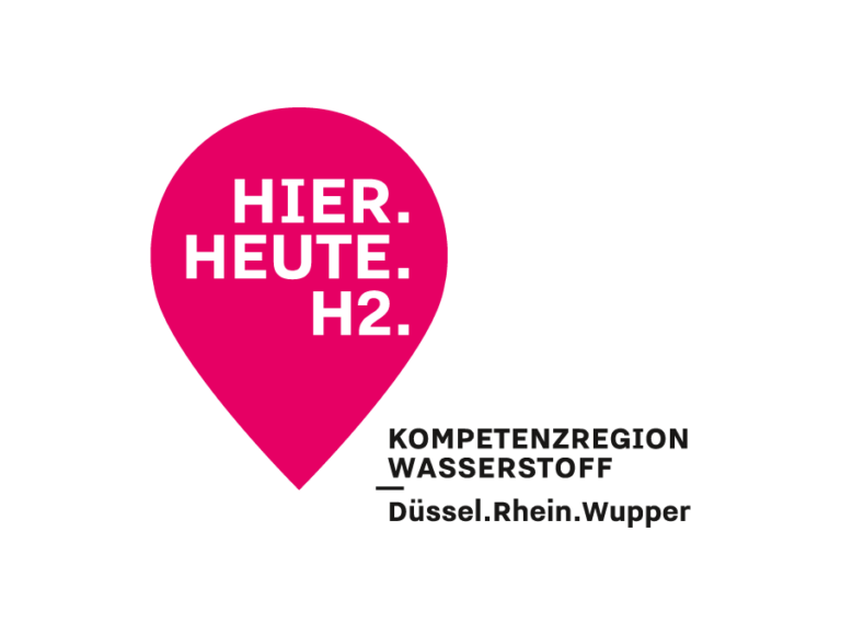 Logo Hier. Heute. H2. – Kompetenzregion Wasserstoff Düssel.Rhein.Wupper
